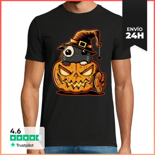 Camiseta Hombre Clásica Catlloween LaTostadora - latostadora.com - Modalova