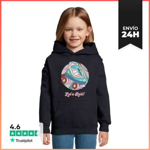 Sudadera Para Niños Con Capucha Roller Skates With Vintage Design - latostadora.com - Modalova