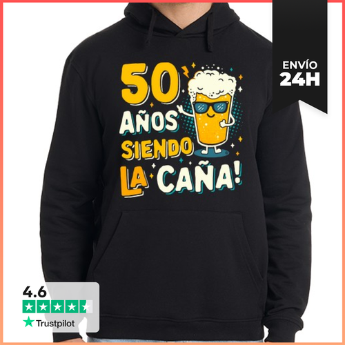 Sudadera Unisex Con Capucha 50 Años Siendo La Caña LaTostadora - latostadora.com - Modalova