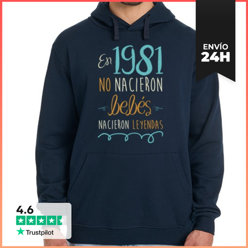 Sudadera Unisex Con Capucha En 1981 No Nacieron Bebés, Nacieron - latostadora.com - Modalova