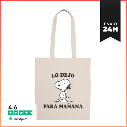 Bolsa De Tela Snoopy Lo Dejo Para Mañana LaTostadora - latostadora.com - Modalova