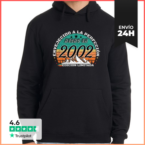 Sudadera Unisex Con Capucha Hecho En 2002 Envejecido A La - latostadora.com - Modalova
