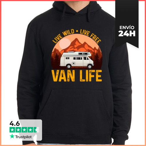 Sudadera Unisex Con Capucha Van Life Vida Autocaravana Camping - latostadora.com - Modalova