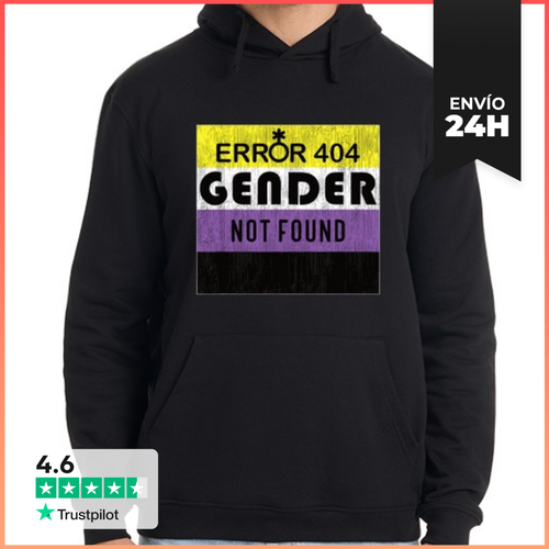 Sudadera Unisex Con Capucha Error 404 Género No Encontrado Para - latostadora.com - Modalova