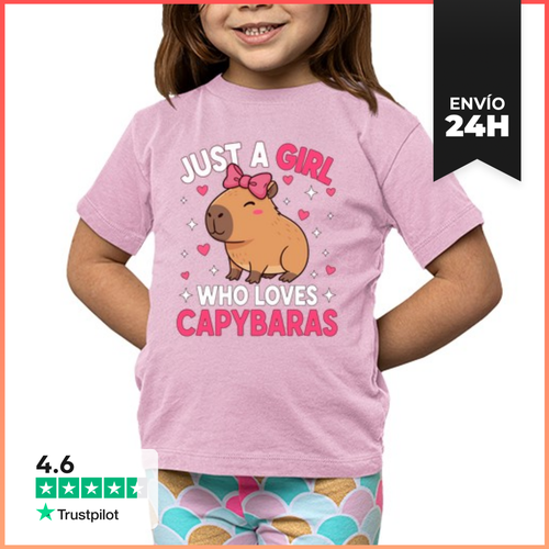 Camiseta Clásica Para Niños Chica Que Ama Las Capibaras - latostadora.com - Modalova