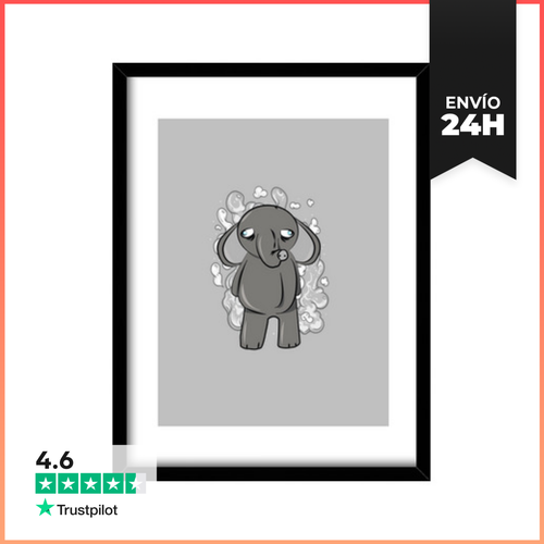 Cuadro Con Marco Vertical Elephant LaTostadora - latostadora.com - Modalova