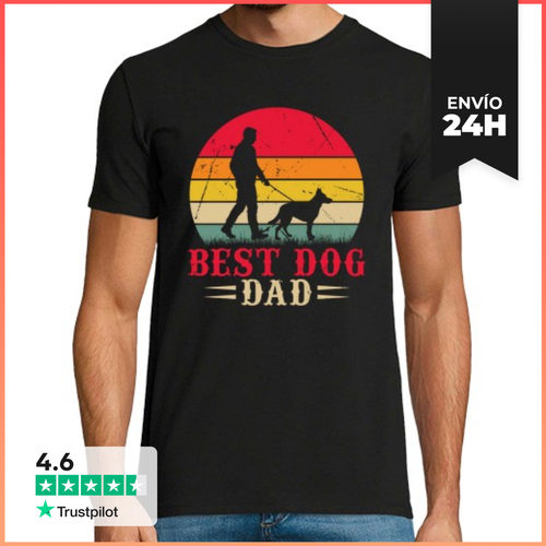 Camiseta Hombre Clásica El Mejor Papá De Perro Del Mundo - latostadora.com - Modalova