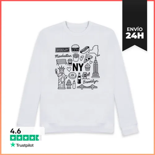 Sudadera Unisex NY NEW YORK BROADWAY MANHATTAN LaTostadora - latostadora.com - Modalova