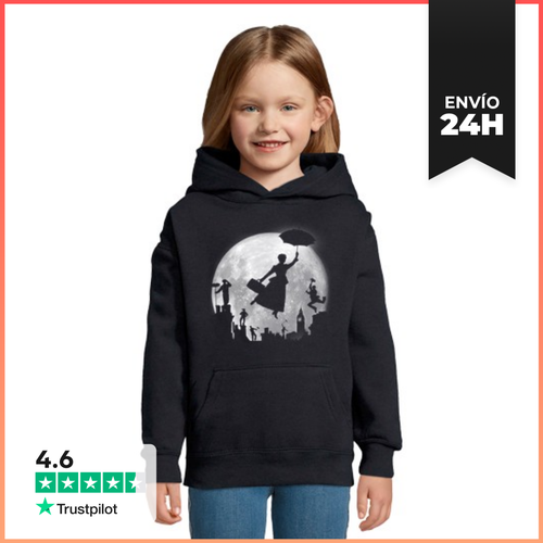 Sudadera Para Niños Con Capucha Full Moon Over London Rooftops - latostadora.com - Modalova