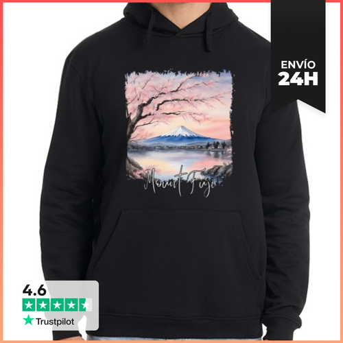 Sudadera Unisex Con Capucha Acuarela De Monte Fuji LaTostadora - latostadora.com - Modalova