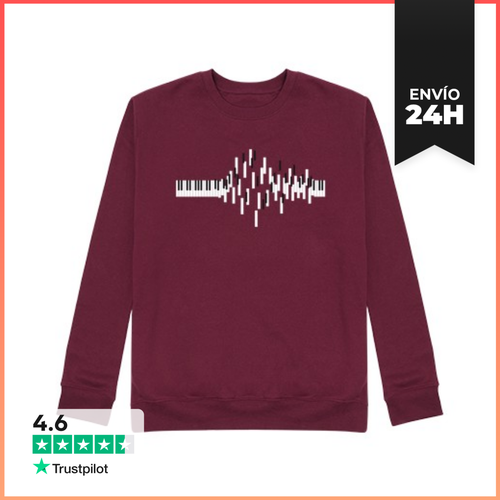 Sudadera Unisex Sudadera Sin Capucha, Burdeos Jaspeado - latostadora.com - Modalova