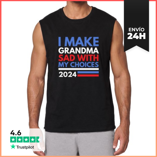 Camiseta Sin Mangas Pongo Triste A La Abuela Con Mis Decisi - latostadora.com - Modalova