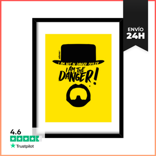 Cuadro Con Marco Vertical Breaking Bad - I Am The Danger - latostadora.com - Modalova