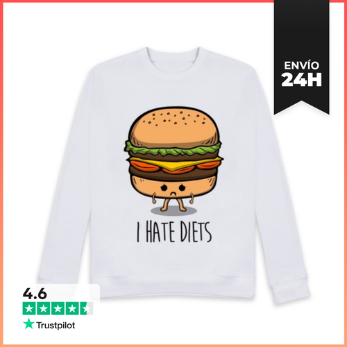 Sudadera Unisex I Hate Diets LaTostadora - latostadora.com - Modalova