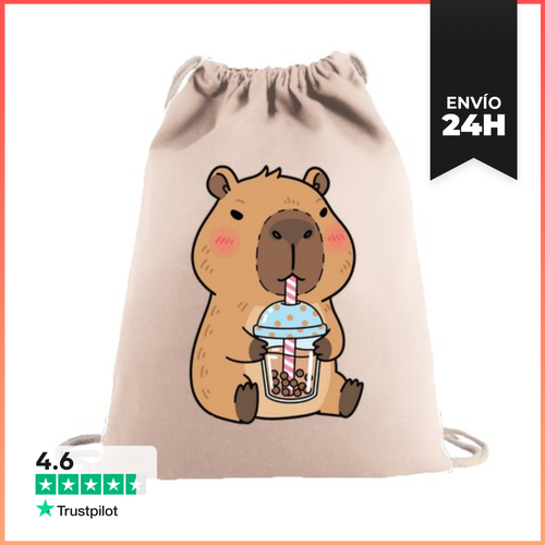 Mochila Saco Con Cuerdas Capibara Con Té Y Estilo Tranquilo - latostadora.com - Modalova