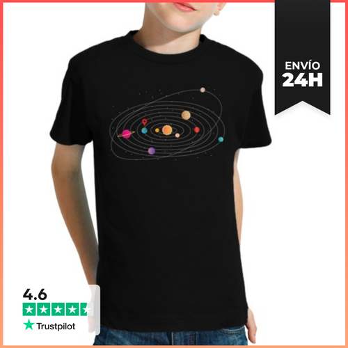 Camiseta Clásica Para Niños Sistema Solar Sol Luna Venus Marte - latostadora.com - Modalova
