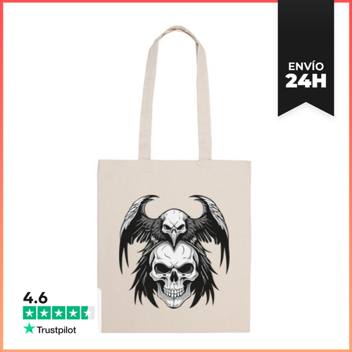 Bolsa De Tela Calavera Y Cuervos LaTostadora - latostadora.com - Modalova