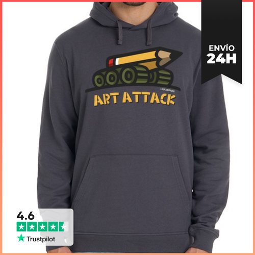 Sudadera Unisex Con Capucha ART ATTACK-NEGRO LaTostadora - latostadora.com - Modalova