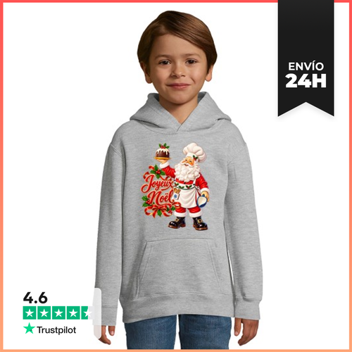Sudadera Para Niños Con Capucha Pudín Papá Noel LaTostadora - latostadora.com - Modalova