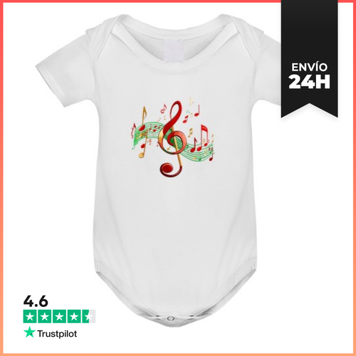 Body Bebé Notas Musicales Reggae LaTostadora - latostadora.com - Modalova