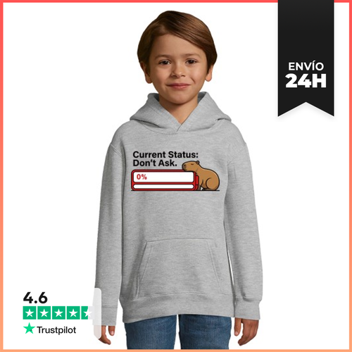Sudadera Para Niños Con Capucha Capibara Batería Vacía - latostadora.com - Modalova