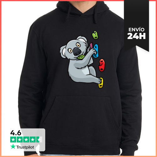 Sudadera Unisex Con Capucha Escalada De Koala En Búlder - latostadora.com - Modalova