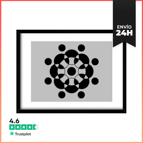 Cuadro Con Marco Horizontal Diseño De Círculo De Cultivos Semilla - latostadora.com - Modalova