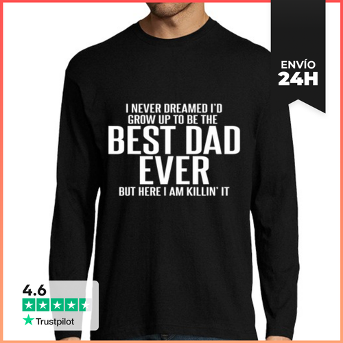 Camiseta Hombre Manga Larga Nunca Soñé Que Crecería Para Ser El - latostadora.com - Modalova