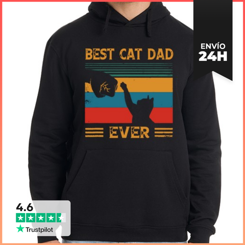 Sudadera Unisex Con Capucha El Mejor Papá Gato LaTostadora - latostadora.com - Modalova