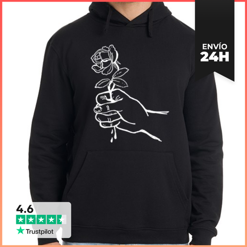 Sudadera Unisex Con Capucha Flor En Mano LaTostadora - latostadora.com - Modalova