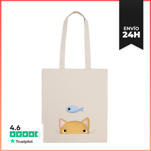 Bolsa De Tela Gato Y Pez LaTostadora - latostadora.com - Modalova