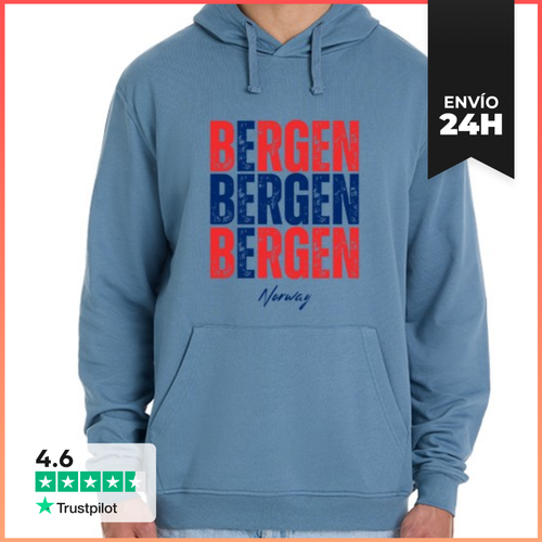 Sudadera Unisex Con Capucha Bergen Noruega, Amo Bergen - latostadora.com - Modalova