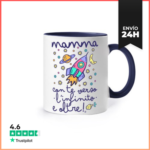 Taza De Colores Mamma Con Te Verso L Infinito E Oltre LaTostadora - latostadora.com - Modalova