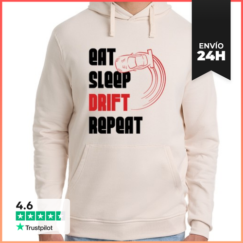 Sudadera Unisex Con Capucha Comer Dormir Deriva Repetir - latostadora.com - Modalova