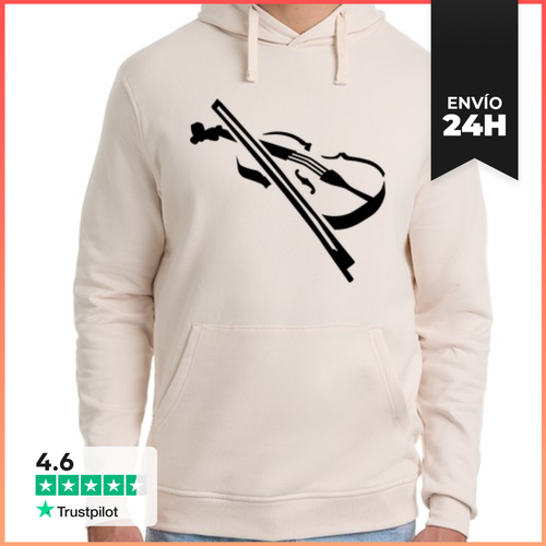Sudadera Unisex Con Capucha Violín Violín LaTostadora - latostadora.com - Modalova