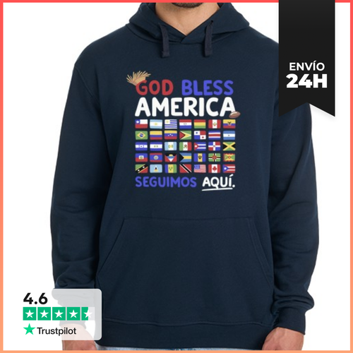 Sudadera Unisex Con Capucha God Bless America LaTostadora - latostadora.com - Modalova