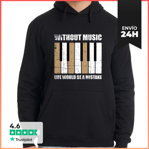 Sudadera Unisex Con Capucha Sin Música La Vida Sería Un Error - latostadora.com - Modalova