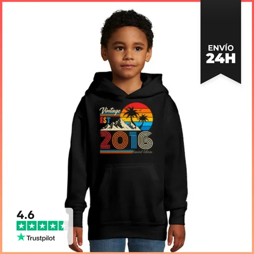 Sudadera Para Niños Con Capucha Vintage 2016 Estilo Retro - latostadora.com - Modalova