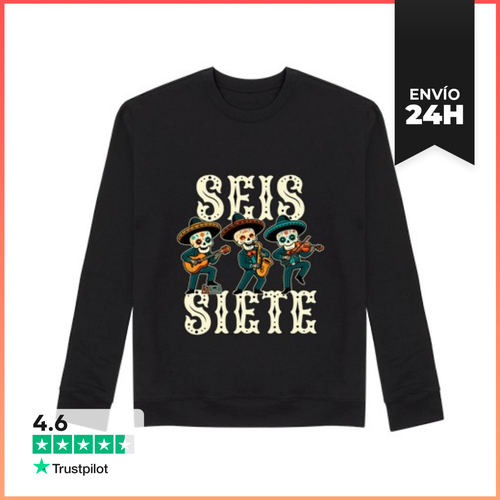 Sudadera Unisex Seis Siete Día De Los Muertos LaTostadora - latostadora.com - Modalova