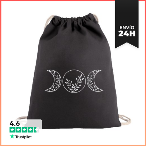 Mochila Saco Con Cuerdas Trisquel Hojas Blanco LaTostadora - latostadora.com - Modalova