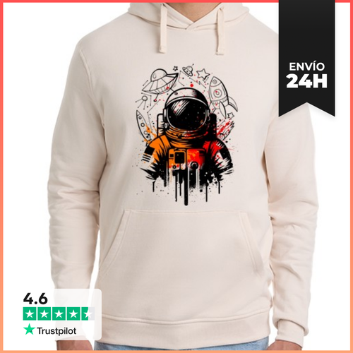 Sudadera Unisex Con Capucha Astronauta En El Espacio Estilo - latostadora.com - Modalova