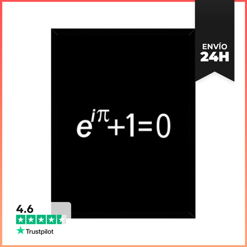 Cuadro Con Marco Vertical La Identidad De Euler La Matemática Más - latostadora.com - Modalova