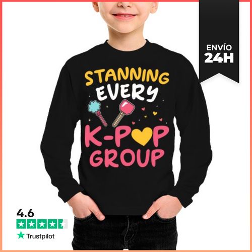 Camiseta Manga Larga Para Niños Apoyando A Todos Los Grupos De K - latostadora.com - Modalova