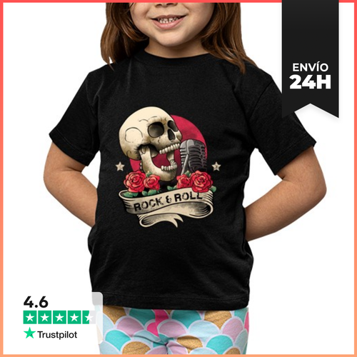 Camiseta Clásica Para Niños Vamos A Rockear Rock And Roll - latostadora.com - Modalova