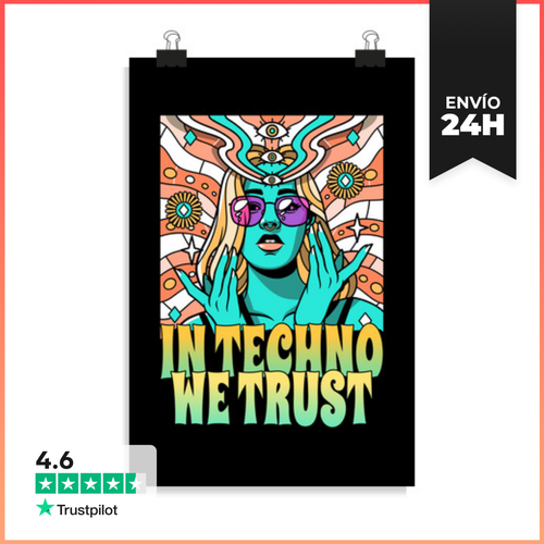 Póster Vertical En Techno Confiamos LaTostadora - latostadora.com - Modalova