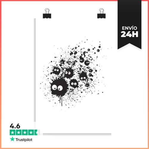 Póster Vertical Susuwatari Ink LaTostadora - latostadora.com - Modalova