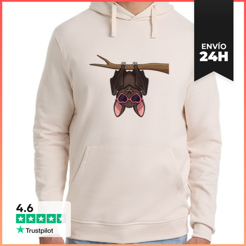Sudadera Unisex Con Capucha Lindos Murciélagos Con Gafas De Sol - latostadora.com - Modalova
