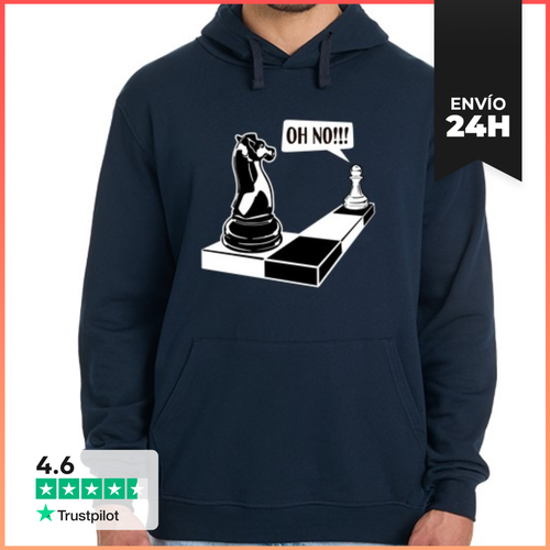 Sudadera Unisex Con Capucha Oh No Caballo Péon Jugador De Ajedrez - latostadora.com - Modalova