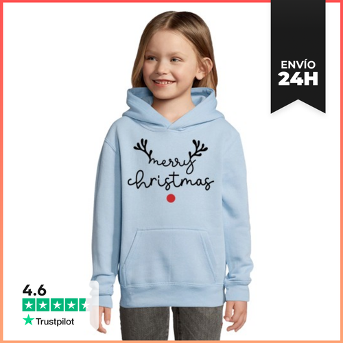 Sudadera Para Niños Con Capucha MERRY CHRISTMAS XMAS RUDOLPH EL - latostadora.com - Modalova