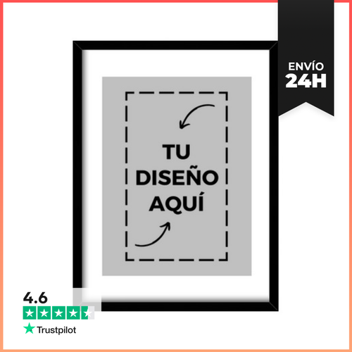 Cuadro Con Marco Vertical Cuadro Con Marco Negro Vertical - latostadora.com - Modalova